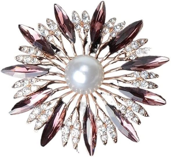 Brooch Crystal Brooches for Woman Party Wedding Corsage Pin Scarf Accessories Brooch Gift brooches(A)
