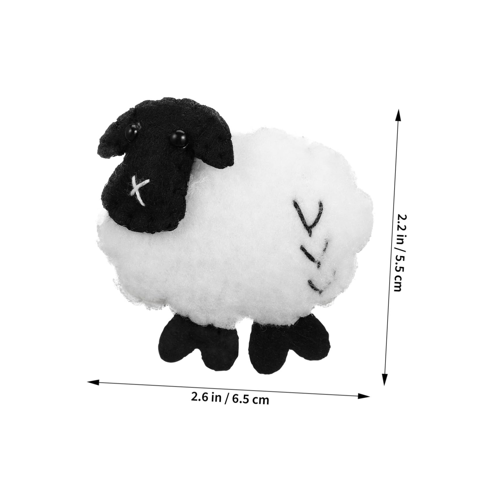 DIYEAH Small Felt Sheep Decorations 5pcs Decor Wool Felt Lamb Jewelry for DIY Projects