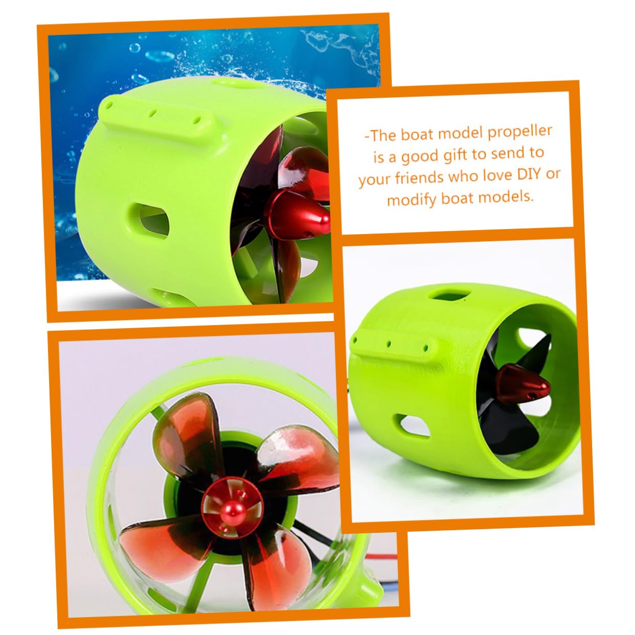 Hélice de Motor para Barco RC, Propulsor Subacuático DIY 12-24v