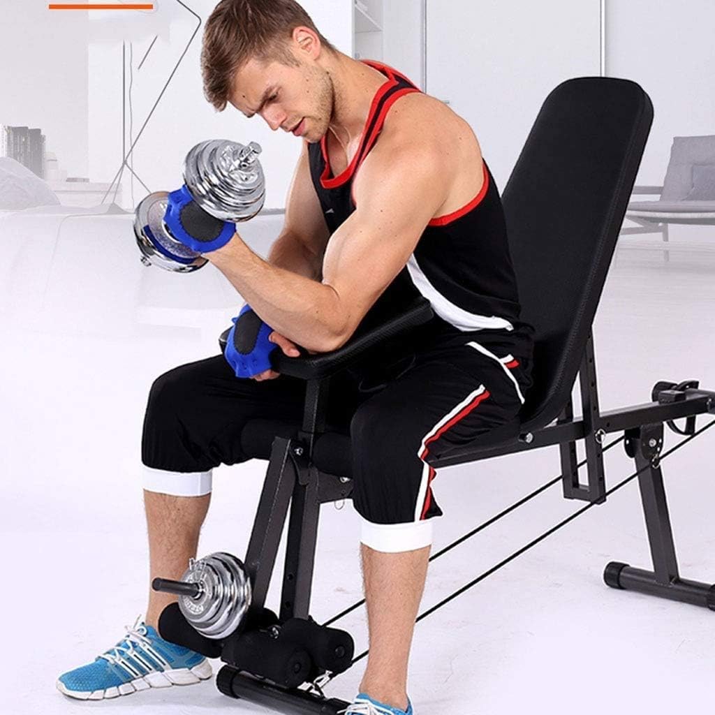 Multifunctional Weight Bench, Dumbbell Bench Sit Up Bench Adjustable Core Strength Bench Home Fitness Equipment Gym Bench