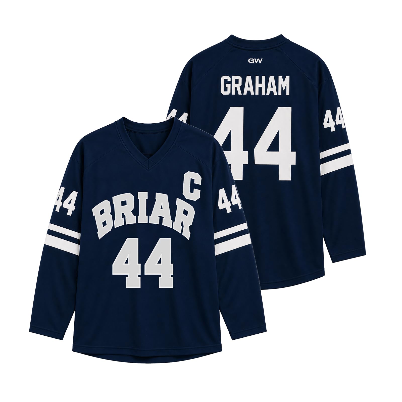Off Campus Hockey Jersey Graham 44 & Logan 22 & Tucker 46 & Dean 66 Briar U Jersey Shirt Vneck Sweatshirt Sport Pullover Unisex Long Sleeve Sports Inspired Shirts Off Campus Merch for Fans
