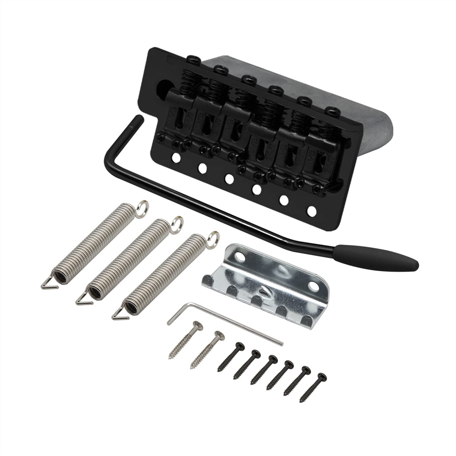 FLFL Guitarra Vintage Trémolo Puente Negro para S T Piezas De Guitarra Eléctrica Sistema Puente Guitarra