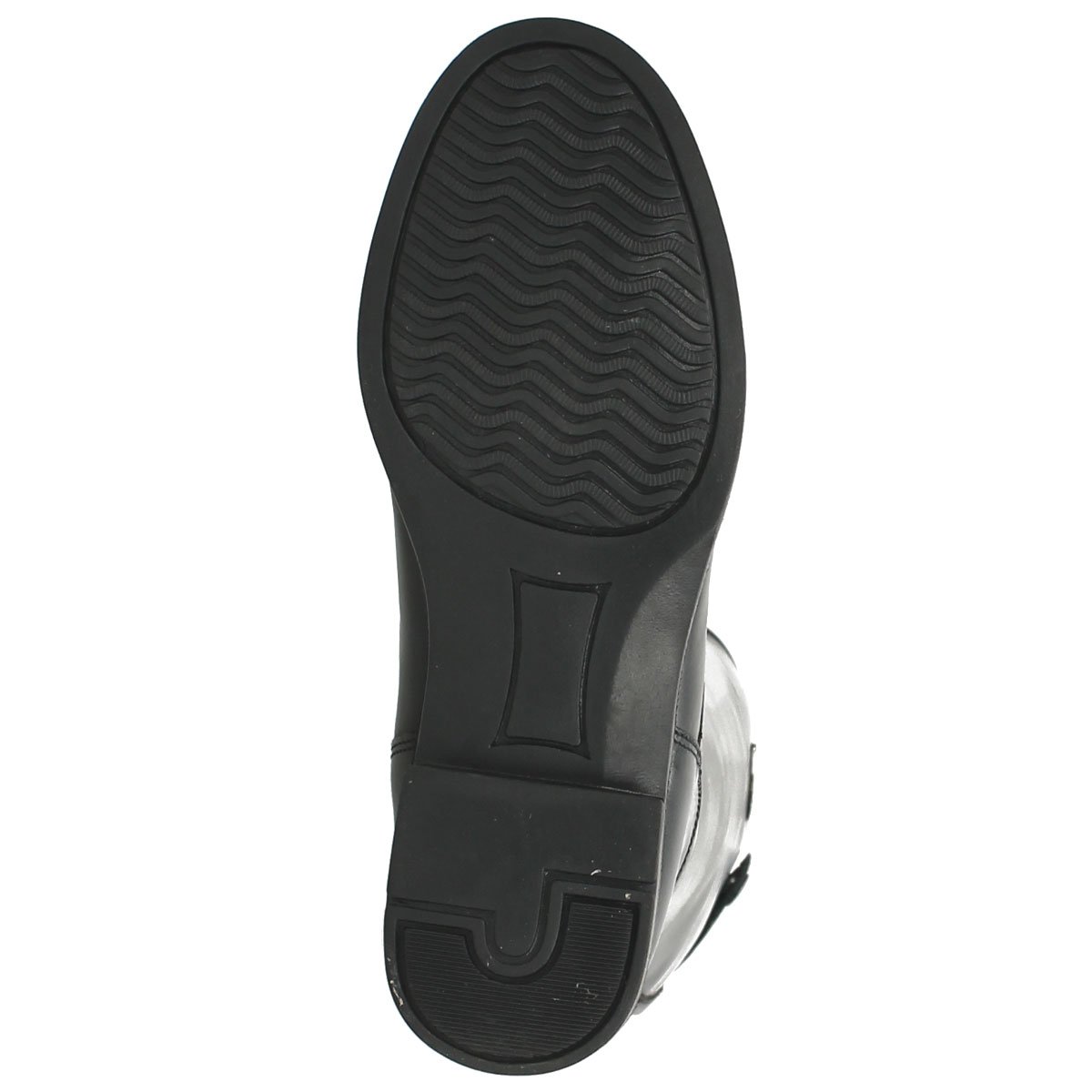 QHP Julia - Botas de equitación de piel para niños, color negro