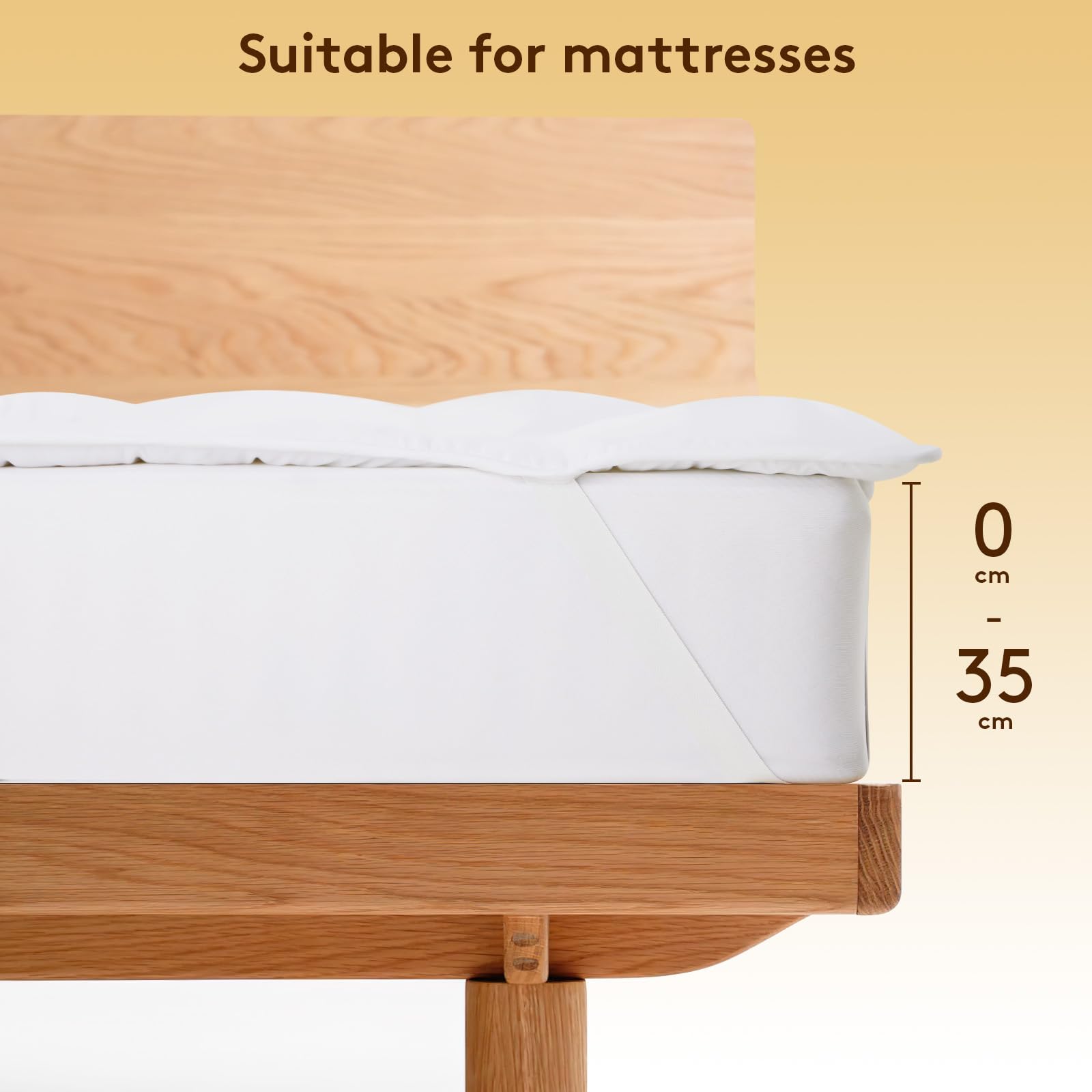 Autsel 3D Topper Matrimoniale 140 x 190cm Extra-Morbido Topper Materasso Trapuntato Antiallergico Coprimaterasso (Bianco)