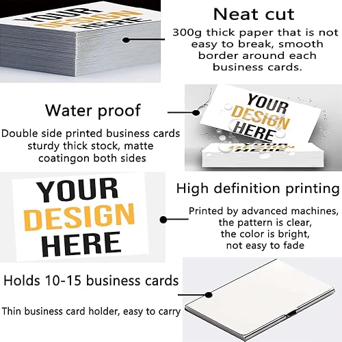 Miniatura 3 de Tarjetas de visita personalizadas con tu logotipo. Tarjetas de visita personalizadas para añadir foto, textologotipo, imprime tus propias tarjetas