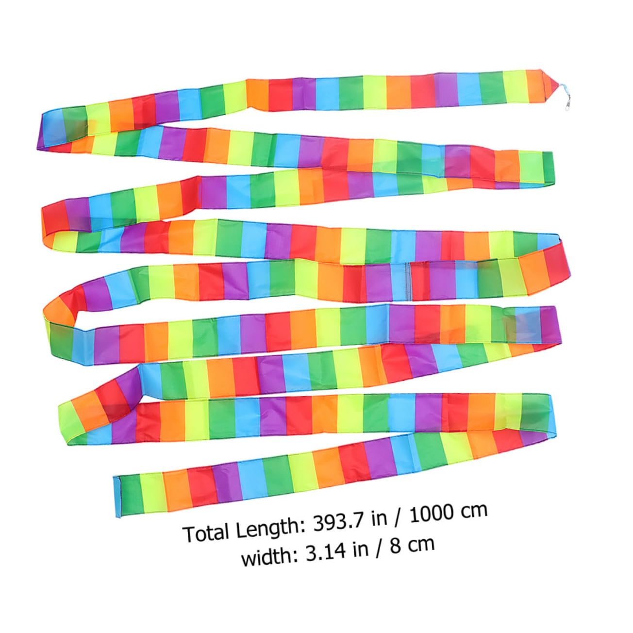 KOMBIUDA 2-Piece Kite Tail Streamers Colorful Rainbow Hand Kite Decor Easy Attachment for Outdoor Flying Fun