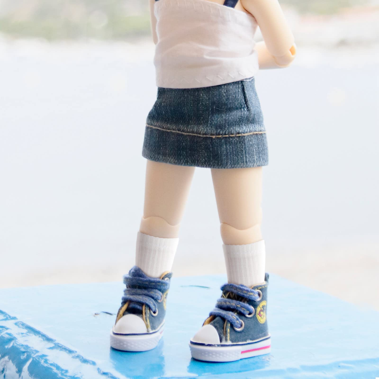 6 pares de mini calcetines de muñeca accesorios de ropa de muñeca para figura de juguete femenino 4
