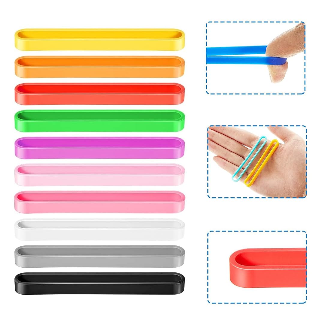 9 Pouces Bande H En Silicone Bandes Élastiques De Couleur Assortie Élastiques En Caoutchouc