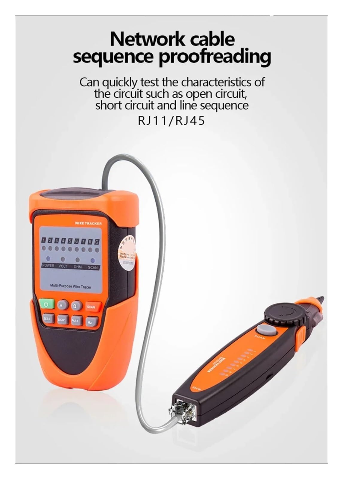 Tester for cavi di rete LAN Cat5 Cat6 UTP STP Rilevatore linee Tracciatore telefonici Strumento diagnosi dei toni Prove di trasmissione