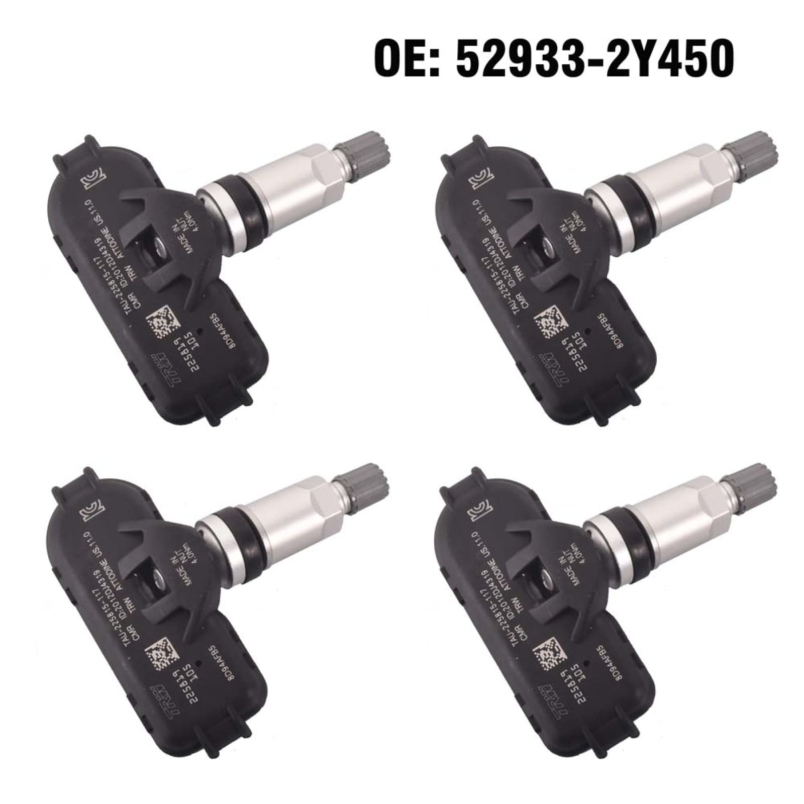4 x czujniki ciśnienia w oponach Hyundai TPMS do Tucson 2013-2017 TPMS 52933-2Y450