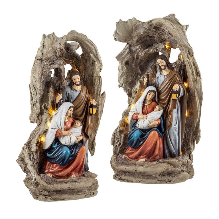 DRW Classic Mysterium 1 Piece with Child in Cot and Portal Made of Resin Hand Painted 31 cm