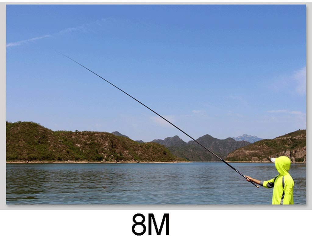 Carbono 8 m 9 m 10 m 11 m 12 m 13 m Power Hand Polo Pesca Caña de Pescar Ultra Hard Super Light Barra telescópica Punta de repuesto 06.05 (Tamaño: 8 m)…