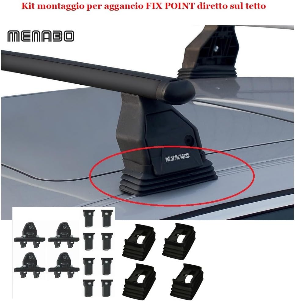 Roof bar foot mounted on a car with FIX POINT attachment