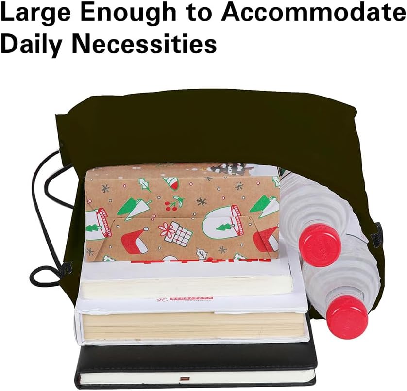 20 Pcs Drawstring Bags, Bulk Drawstring Backpack, Nylon Cinch Draw String Sport Bag, 10 Colors - Image 5