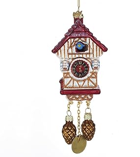 Kurt S. Adler Kurt Adler Noble Gems Cuckoo Clock Glass Ornament