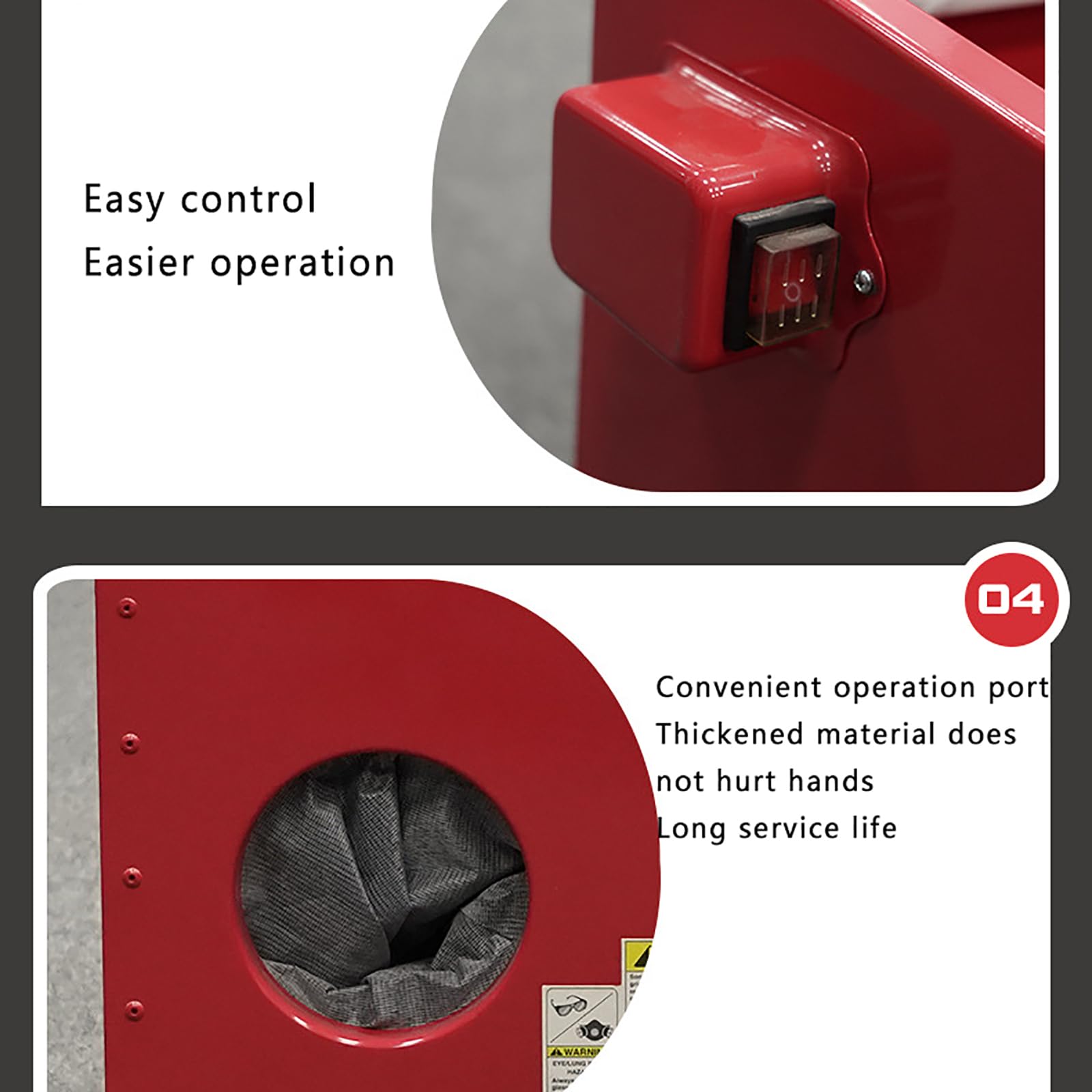 Sabbiatrice da 90 Litri, Cabina di Sabbiatura Professionale con Illuminazione a LED Senza Ombre, Doppio Filtro E Divisorio Professionale Integrato, per Incisioni Artigianali E Pulizia