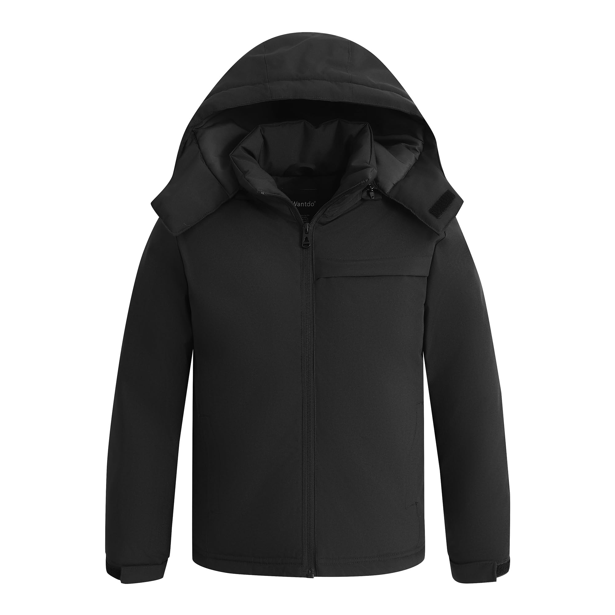 wantdo Boys Winter Coat Waterproof windbreaker Snow Ski Jacket Warm Thick Rain Jacket Kids Coats with Removable Hood