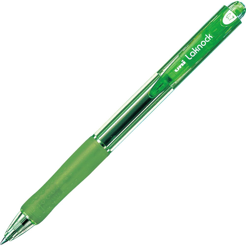 Amazon | 三菱鉛筆 ボールペン ベリー楽ノック 透明緑 0.7mm SN10007T