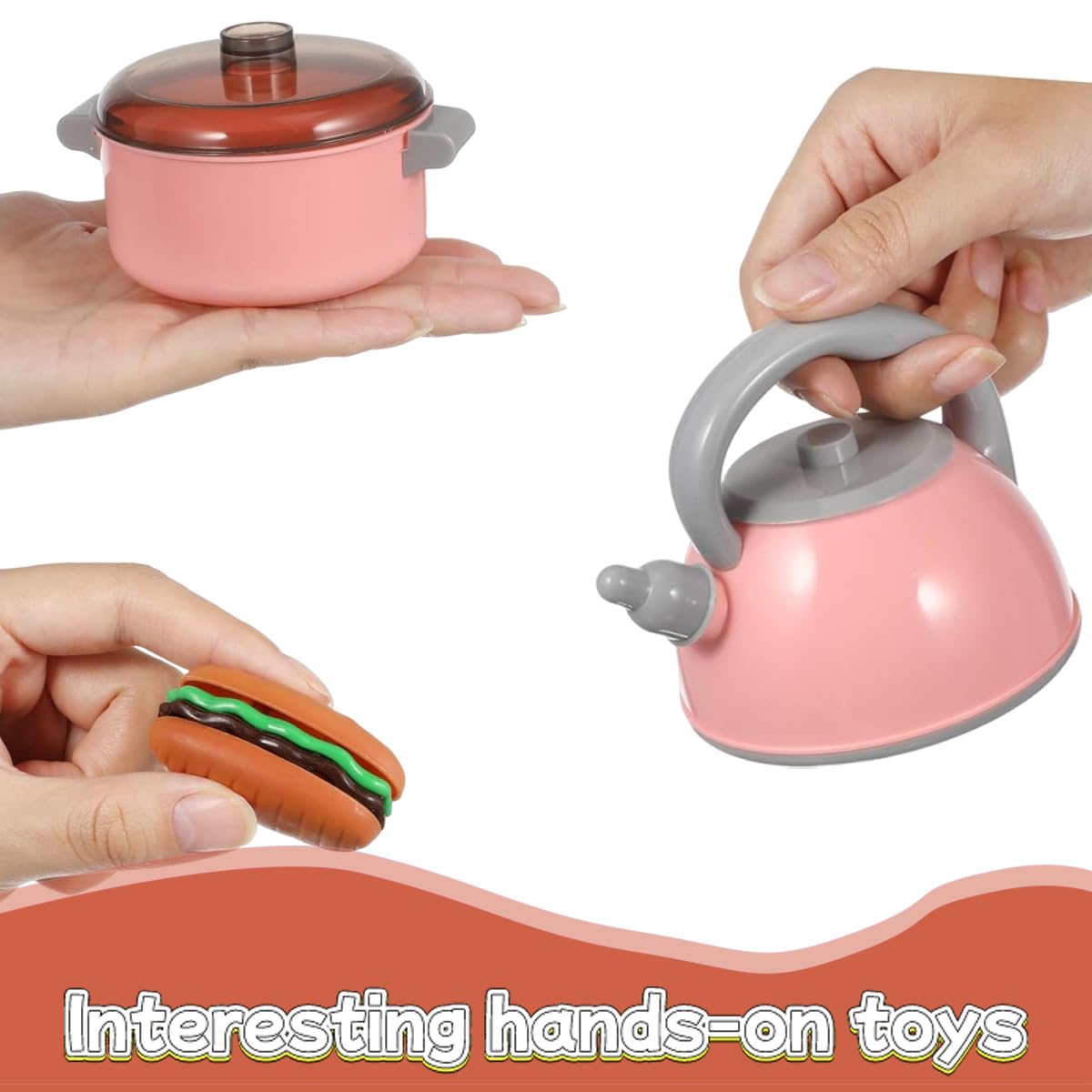 Mini Kitchen Accessories,Kitchen Toy Set Accessories,Miniature Cookware Accessories for Cooking Cookware Pots and Pans Set Gifts - Image 4