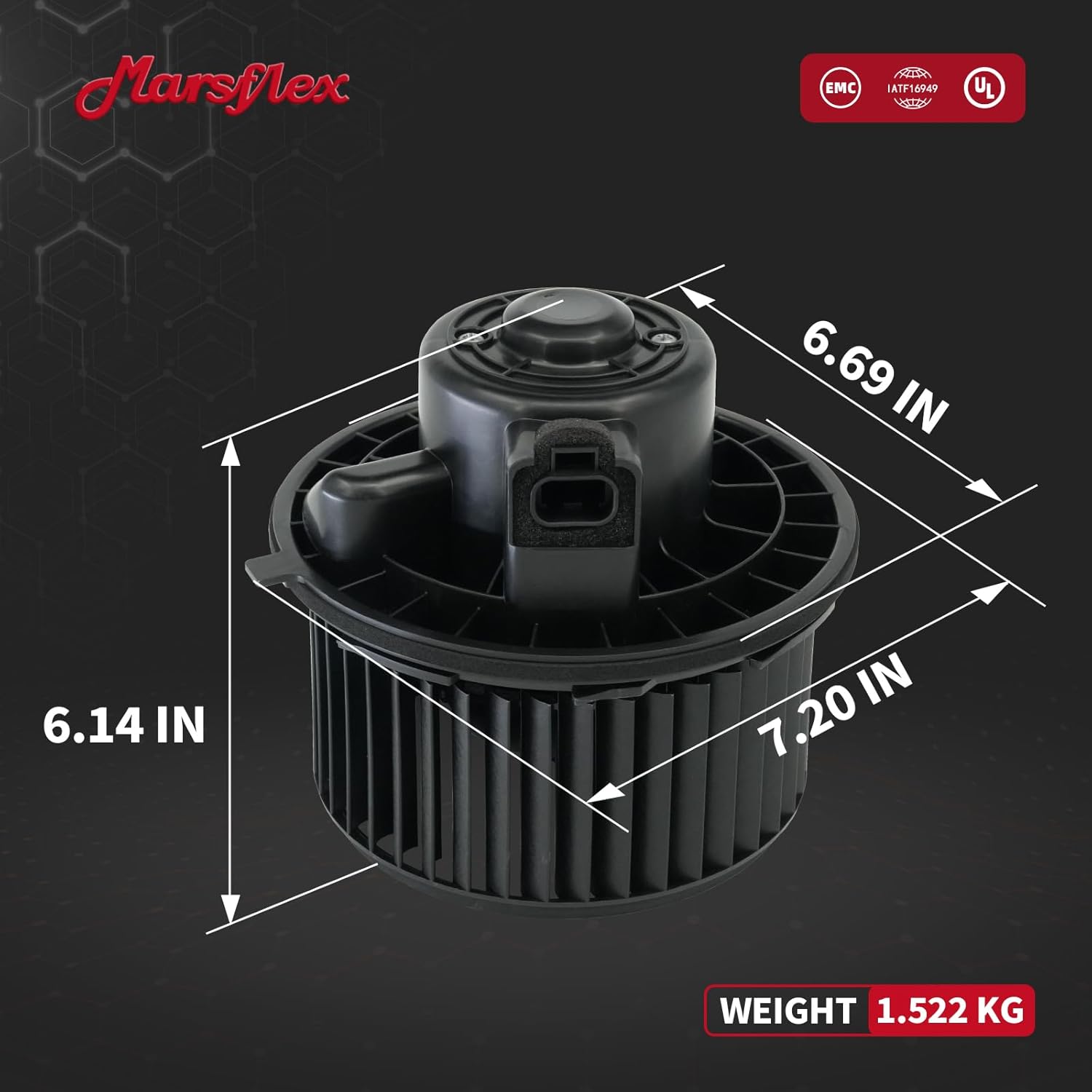 Marsflex Front Blower Motor 700191 for 2003-2011 Chevy Silverado Avalanche Suburban, for GMC Sierra Yukon, 2004 2005 2006 2007 2008 2009 2010 Automotive Replacement Blower Motor Fan OE: 88986838