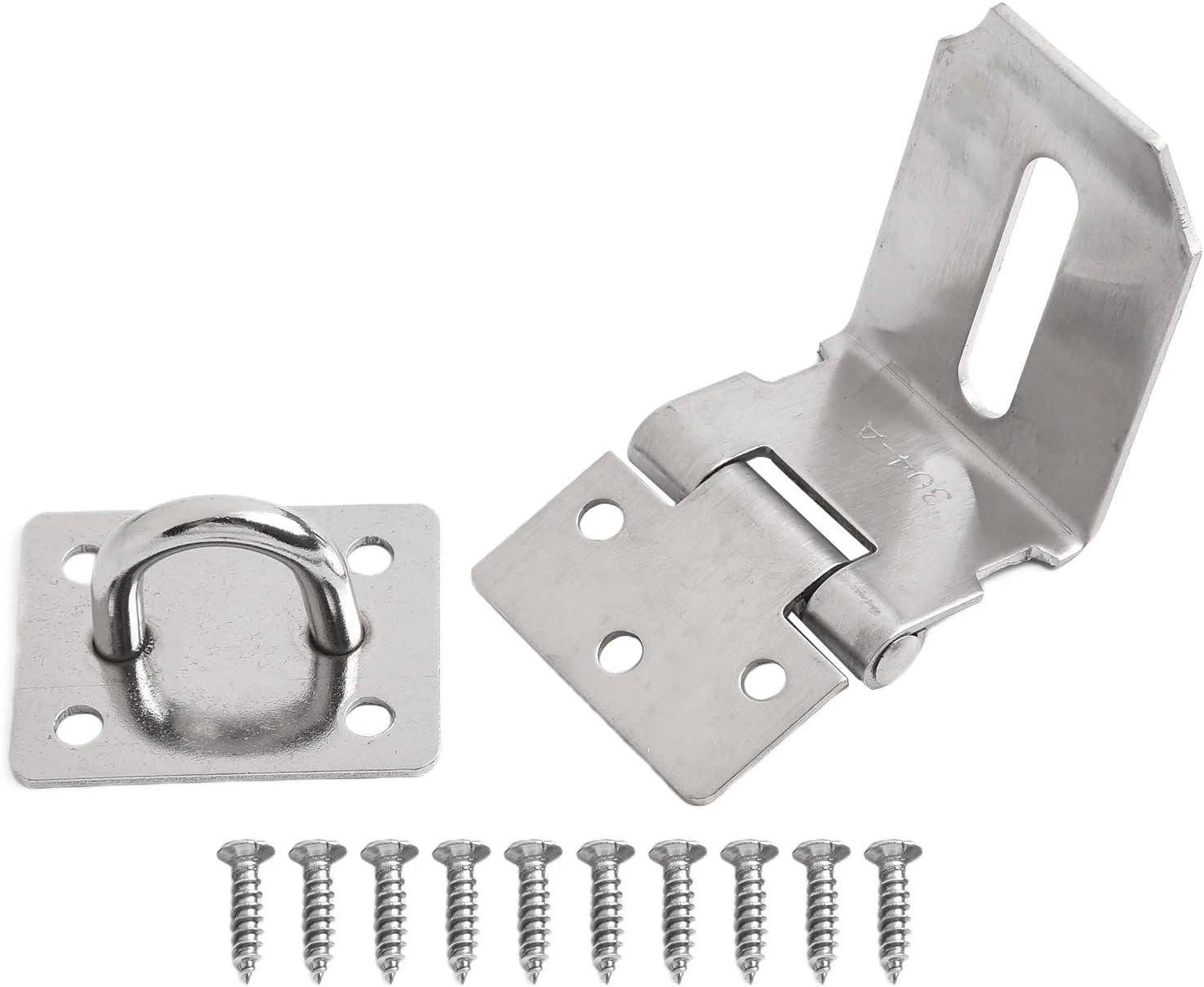 Practical Lock Plate with Corner Buckles Left and Right Open Silver Thickened 1Pcs(4inch)