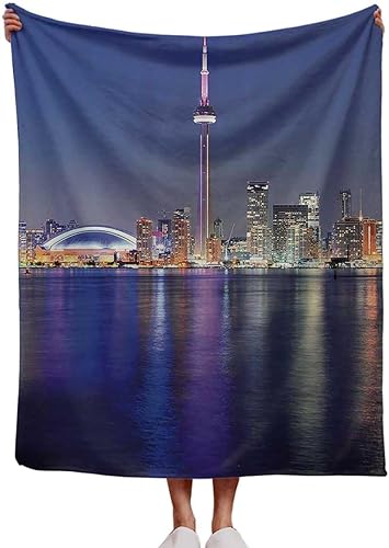 Miniatura 1 de Microfiber Throw Blanket Blue Cobijas para El Frio Cozy Room Decor 40inch X 50inch