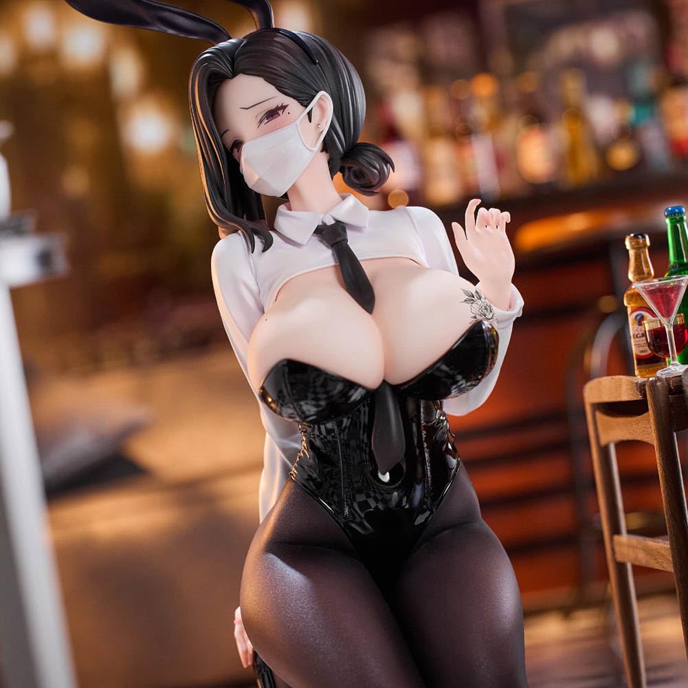 Oryginalny obraz Dongtan styl figurka anime ilustracja króliczek dziewczyna klęcząca figurka PCW wymienna twarz model statuetka przedmioty kolekcjonerskie prezent