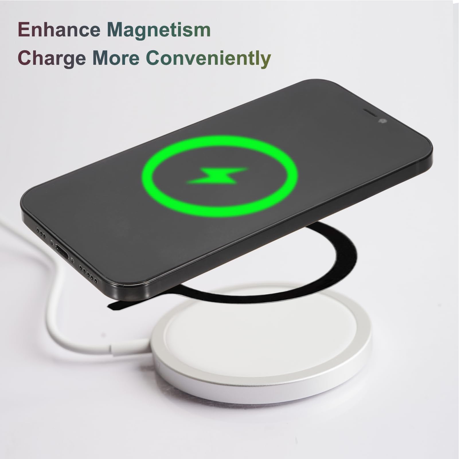 Autocollant magnétique pour coque de téléphone – Feuille magnétique ultra fine, adaptateurs de support de charge, disque métallique adhésif durable