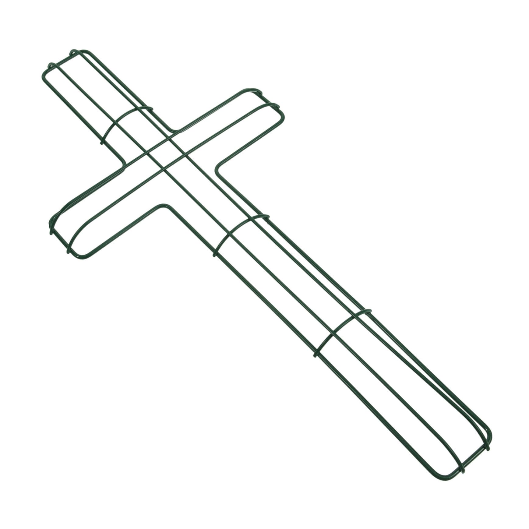 Cabilock Cross Wreath Frame Metal Wire Wreath Form for Floral Arrangements Christmas Decor Multi Purpose for Indoor Outdoor Use Easy to Clean