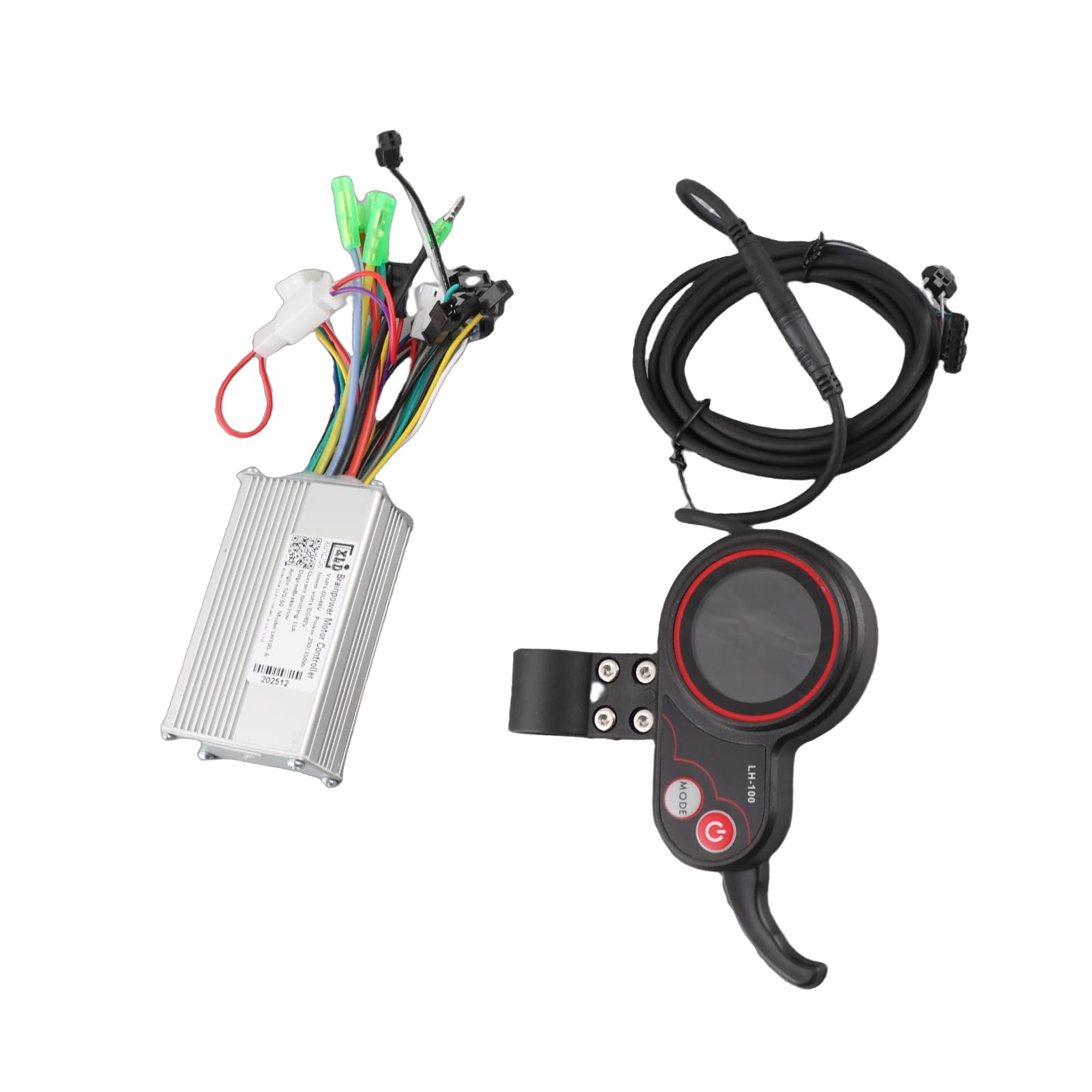 VGEBY Kit Combinato Controller Motore Scooter Elettrico, Controller Brushless Display LCD Pannello di Controllo con Cambio per Bici Elettrica (modalità Doppia Schermo a Colori 36V