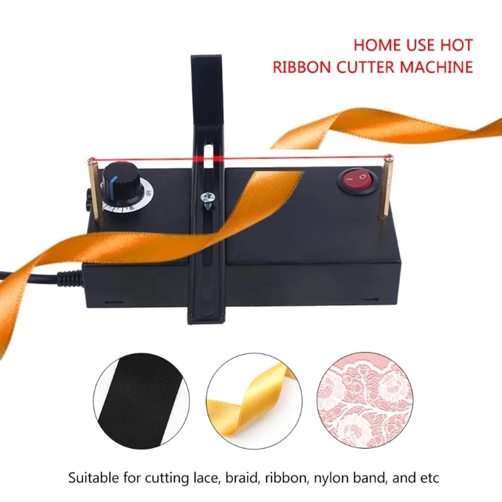 MagiDeal Machine de découpe thermique légère avec tournevis, coupe-ruban électrique pour tresse, coupe-ruban à chaud