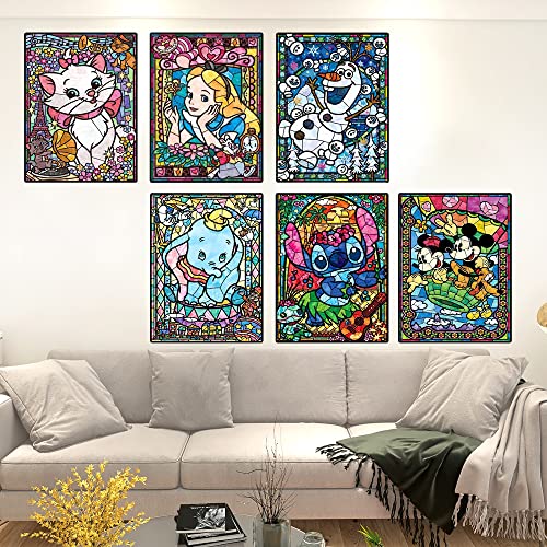 Kyduu 6 Pack DIY 5D Diamond Painting Full by Numbers Kits, Full Drill Diamonds Painting Embroidery, color - Image 2