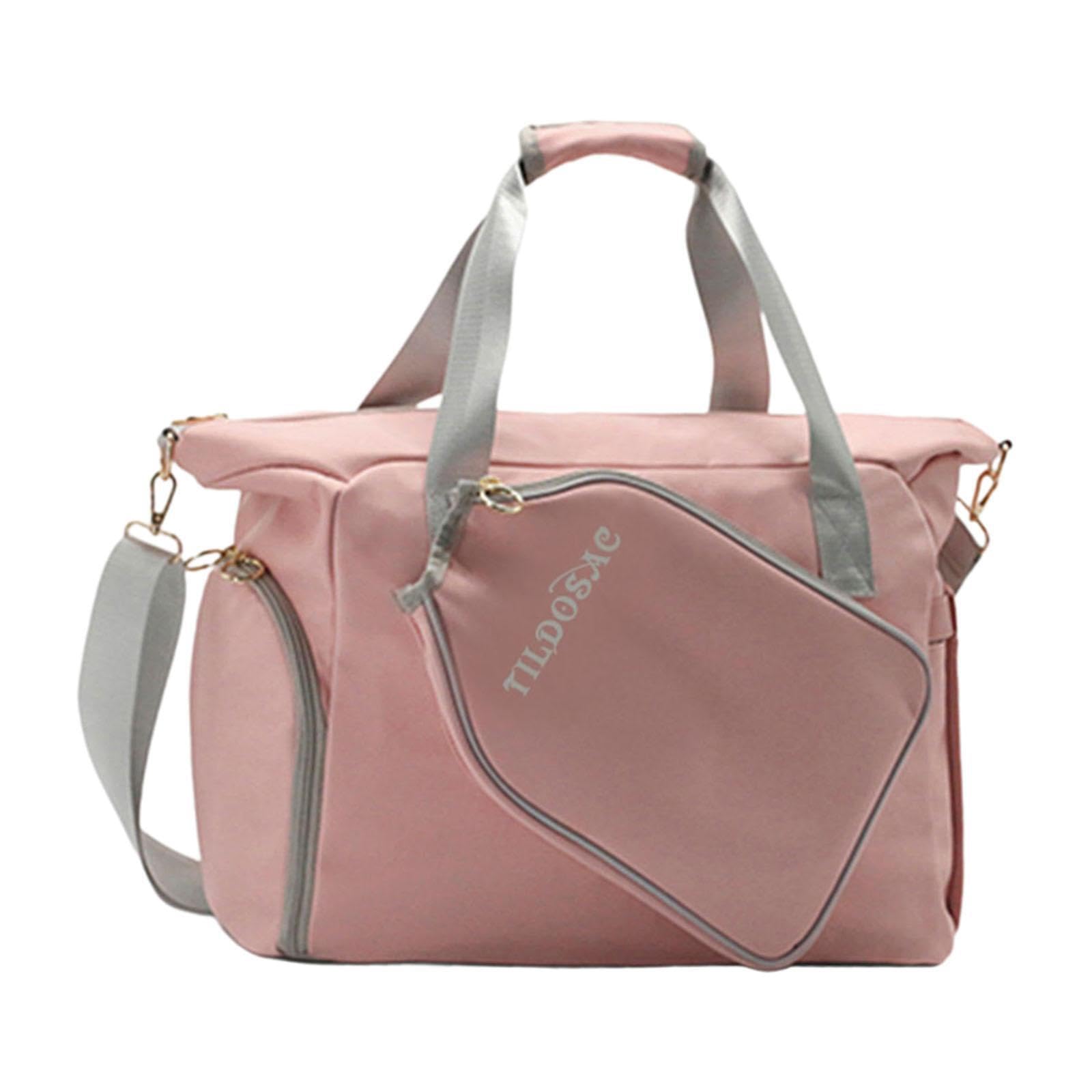 Borsa da Pickleball con Cerniera, Resistente, Comoda da | capacità, per attività divertenti all'aperto, allenamento fitness, borsa da pickleball, tote rosa da donna