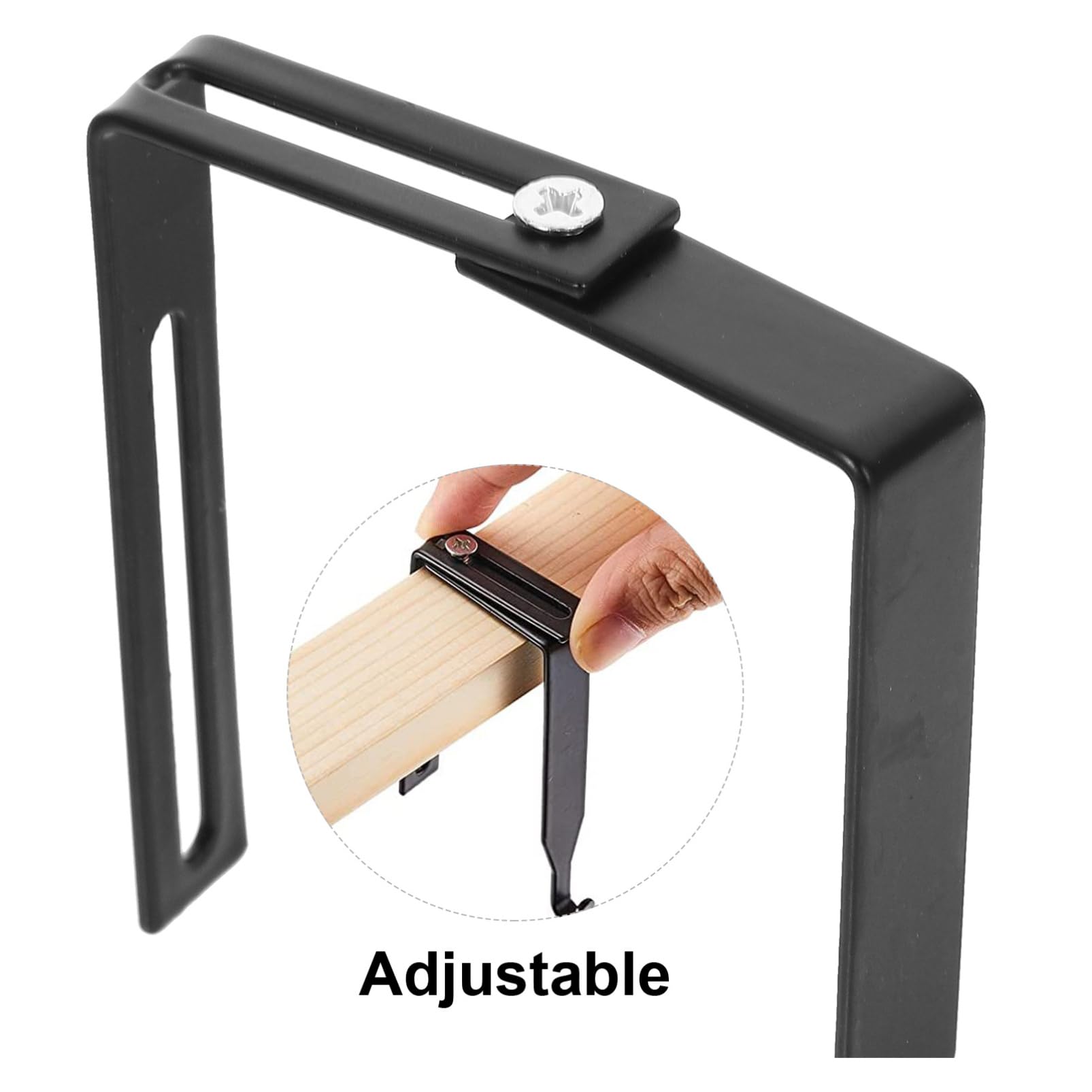 NUOBESTY 5 Ganchos Ajustables para Ropa y Perchas Divisorias, Hierro Resistente Diseño Simple, Tamaño Adaptable para Puertas y Gabinetes, Organizador Práctico para Sombreros y Bolsos Hogar