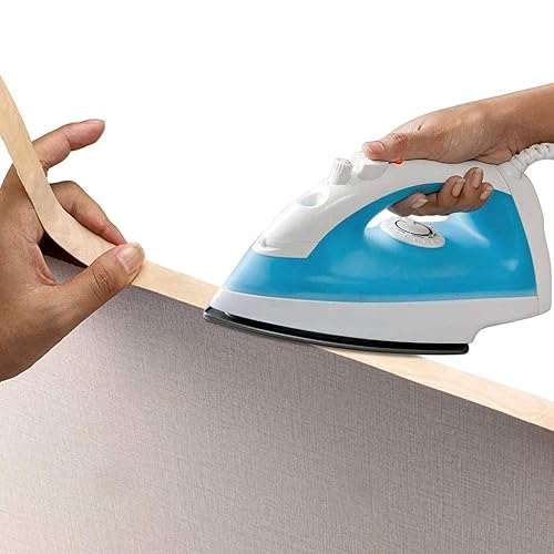 Miniatura 7 de Skelang Arce 2 x 50 pies rollo de chapa de madera bandas de borde de chapa de madera flexible con cinta adhesiva de fusión en caliente