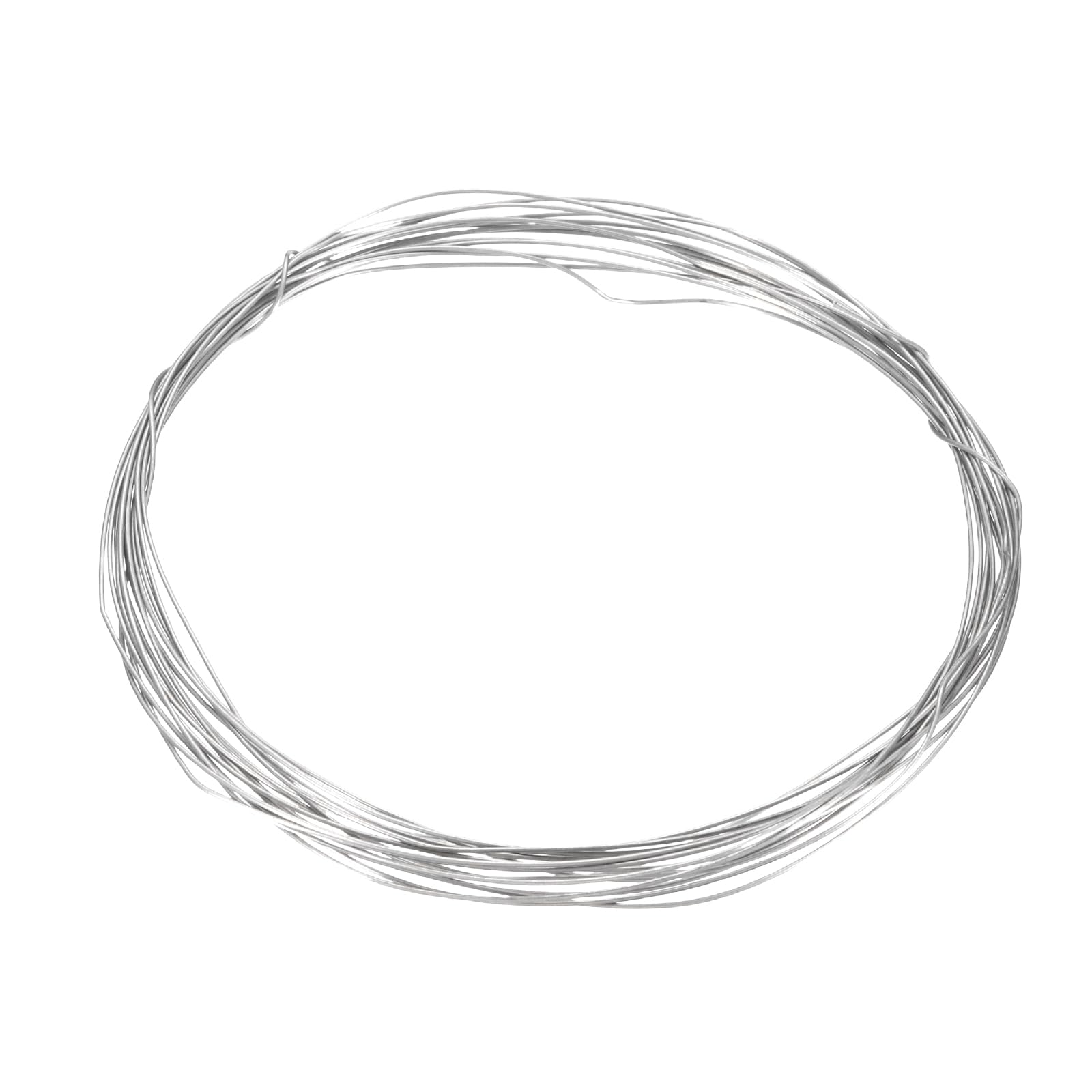 sourcing map Titanium Wire, 16 Feet x 0.8mm 20 Gauge TA1 Pure Titanium Soft Welding Round Metal Craft Wire for Jewelry Crafts Making Soldering Electric Power (Silver Tone)
