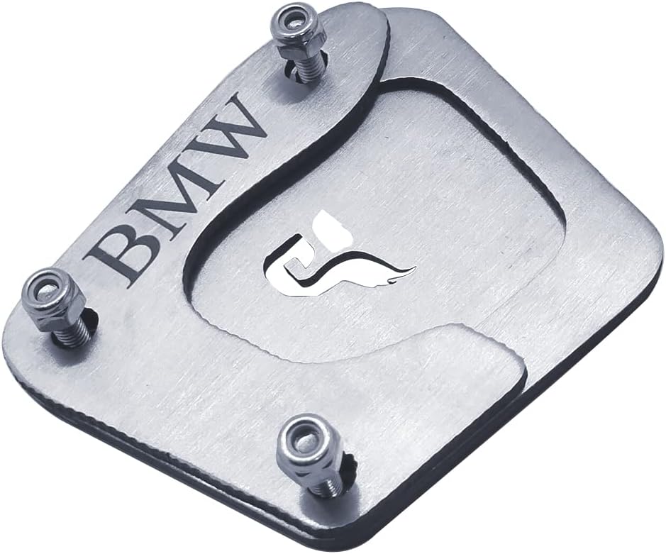 AUTOPOWERZ AUTOPOWERZ Brushed Stainless Steel Side Stand Extender Compatible with/for- (BMW Side Stand Extender)