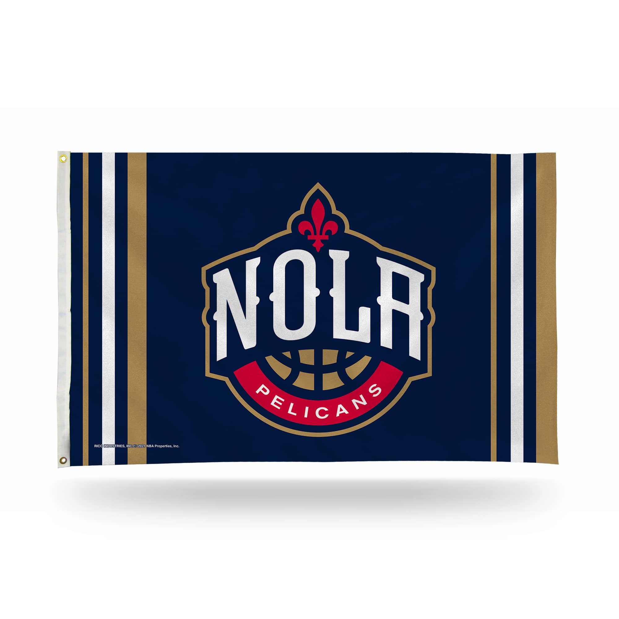 Rico Industries NBA New Orleans Pelicans Alternate 3' x 5' Banner Flag 3' x 5' Banner Flag Single Sided - Indoor or Outdoor - Home Décor