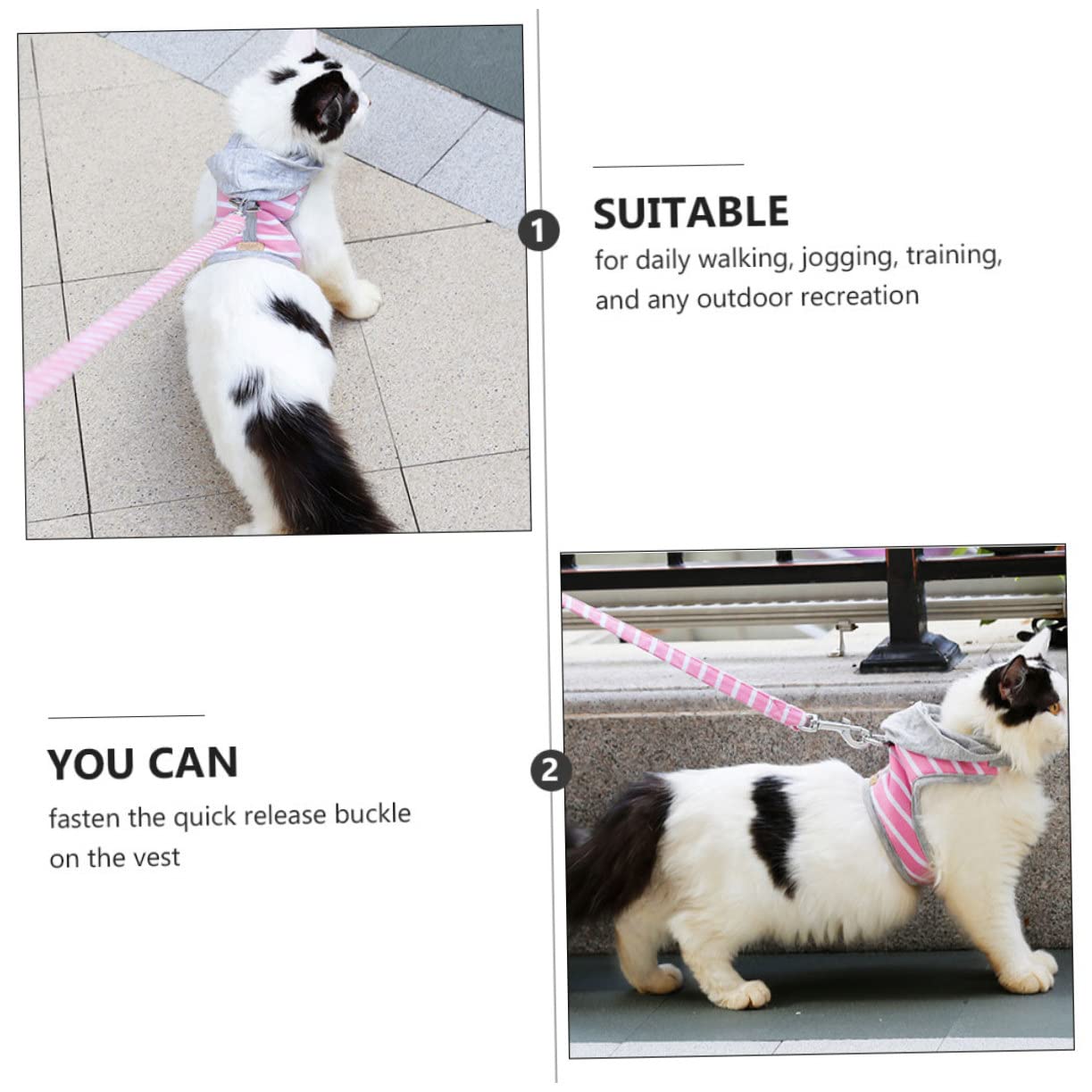 FRCOLOR 3stücke Katzen Geschirr Mit Leine No-Pull Weste Für Outdoor-aktivitäten Komfortabel Und Sicher Für Katzen Für Und Abenteuer