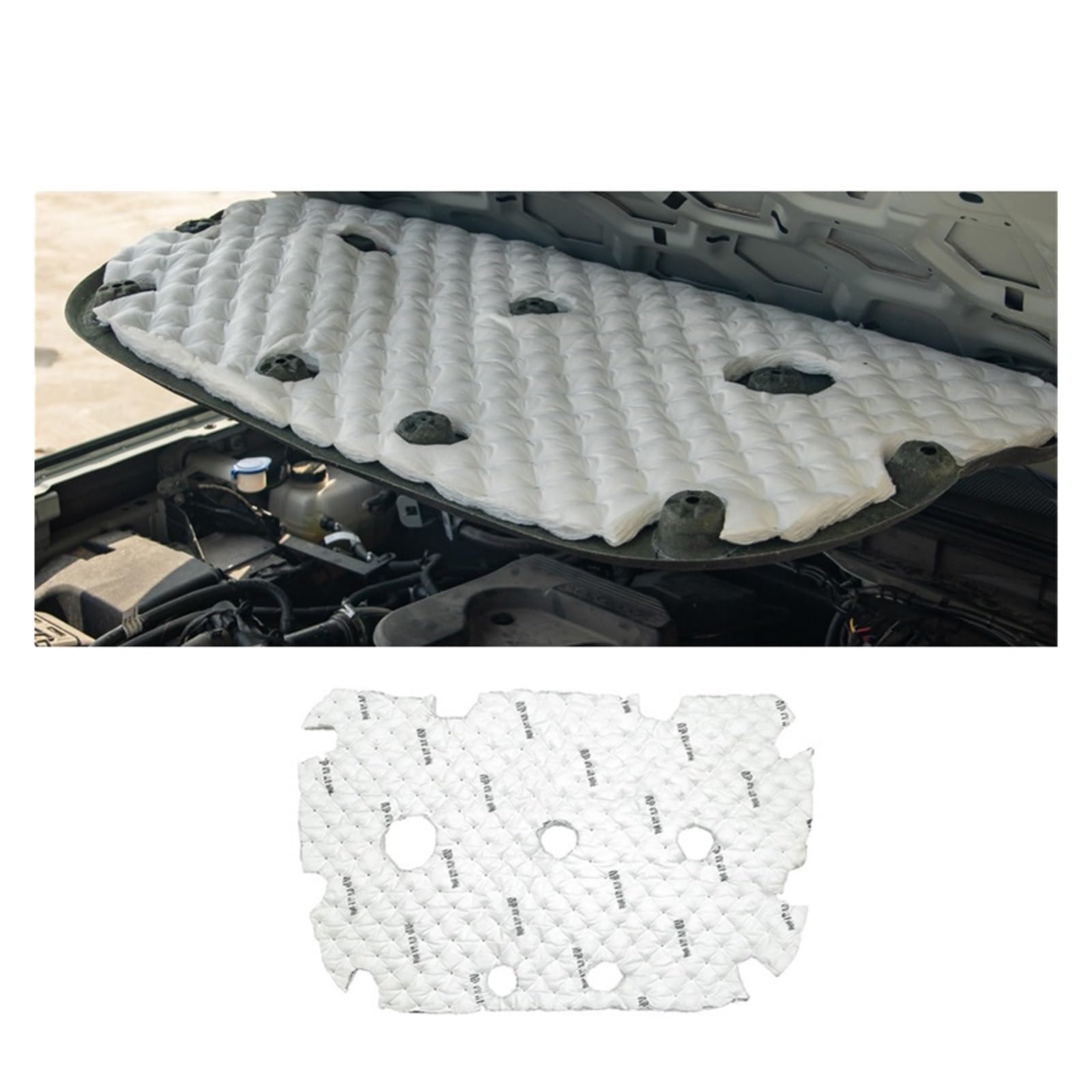 Compatible for Ford Bronco Engine Sound Insulation Cotton Sound Insulation Cotton Noise Reduction for Engine Compartment 2021-2024 2025+