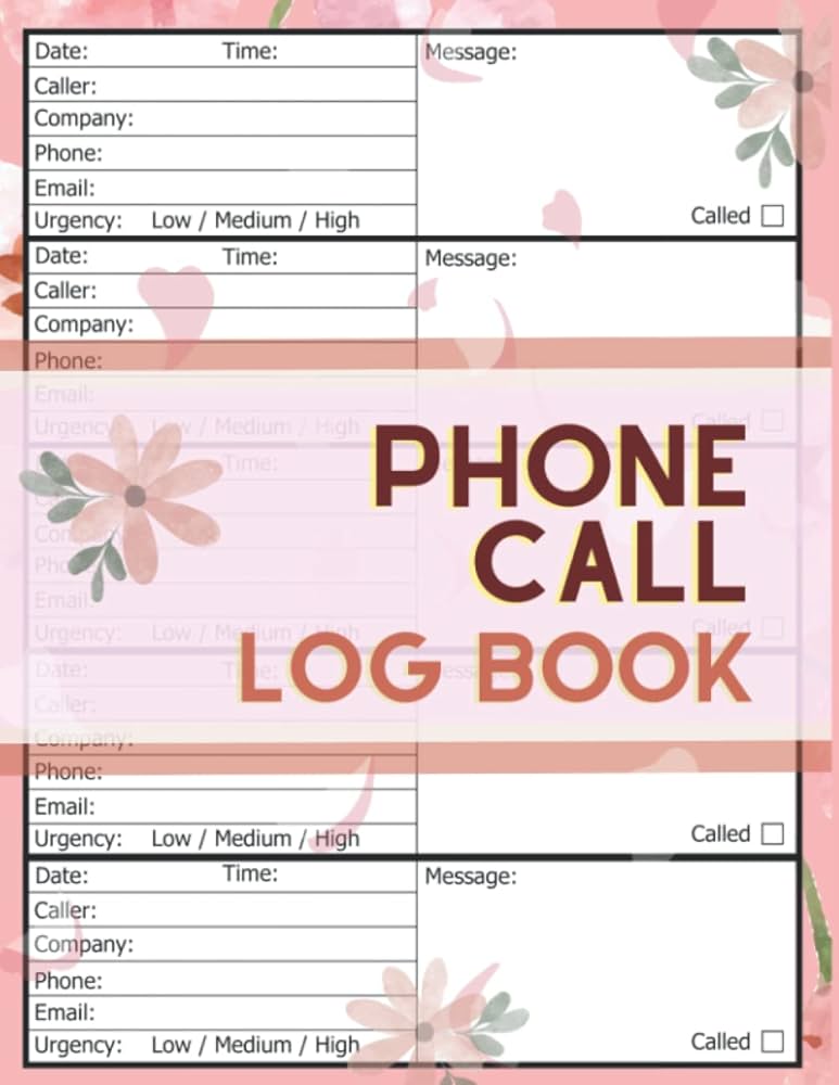 phone-call-log-book-telephone-message-for-office-publishing-kay-amazon-com-books for Free Printable Phone Message Template Word Phone Call Log Book: Telephone Message for Office: Publishing, Kay: Amazon.com: Books for Free Printable Phone Message Template Word