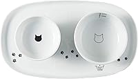 Vista 10 de Necoichi Bandeja de comedor elevada para gatos (blanco, individual)