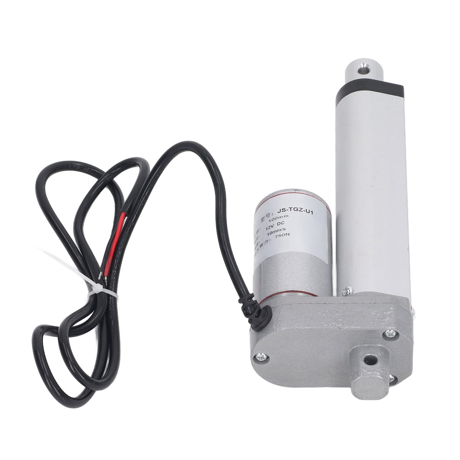 Actuador de Movimiento Lineal, 750N 12V Mini Actuador Eléctrico Lineal de 100 Mm de Carrera Micro para Sistemas de Elevación (Actuador con controlador Control remoto)