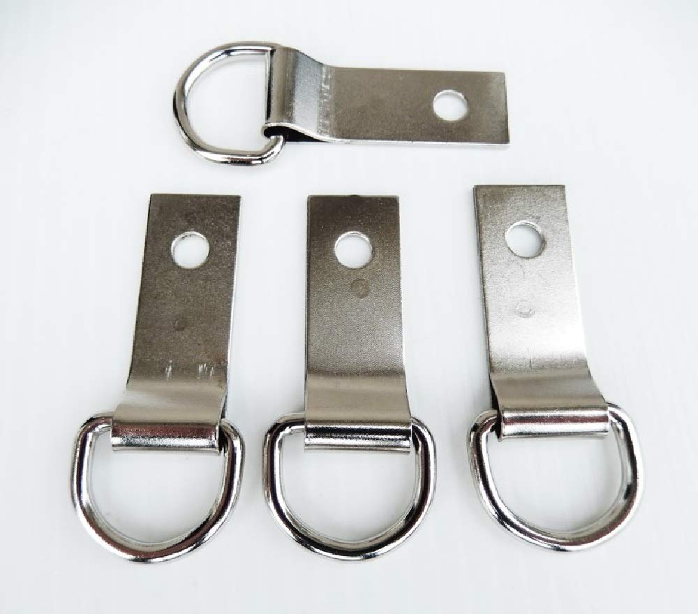 4 Clip Di Riparazione Sella Hill Leather, Attacco 3/4 E Anelli A D, Colore Argento