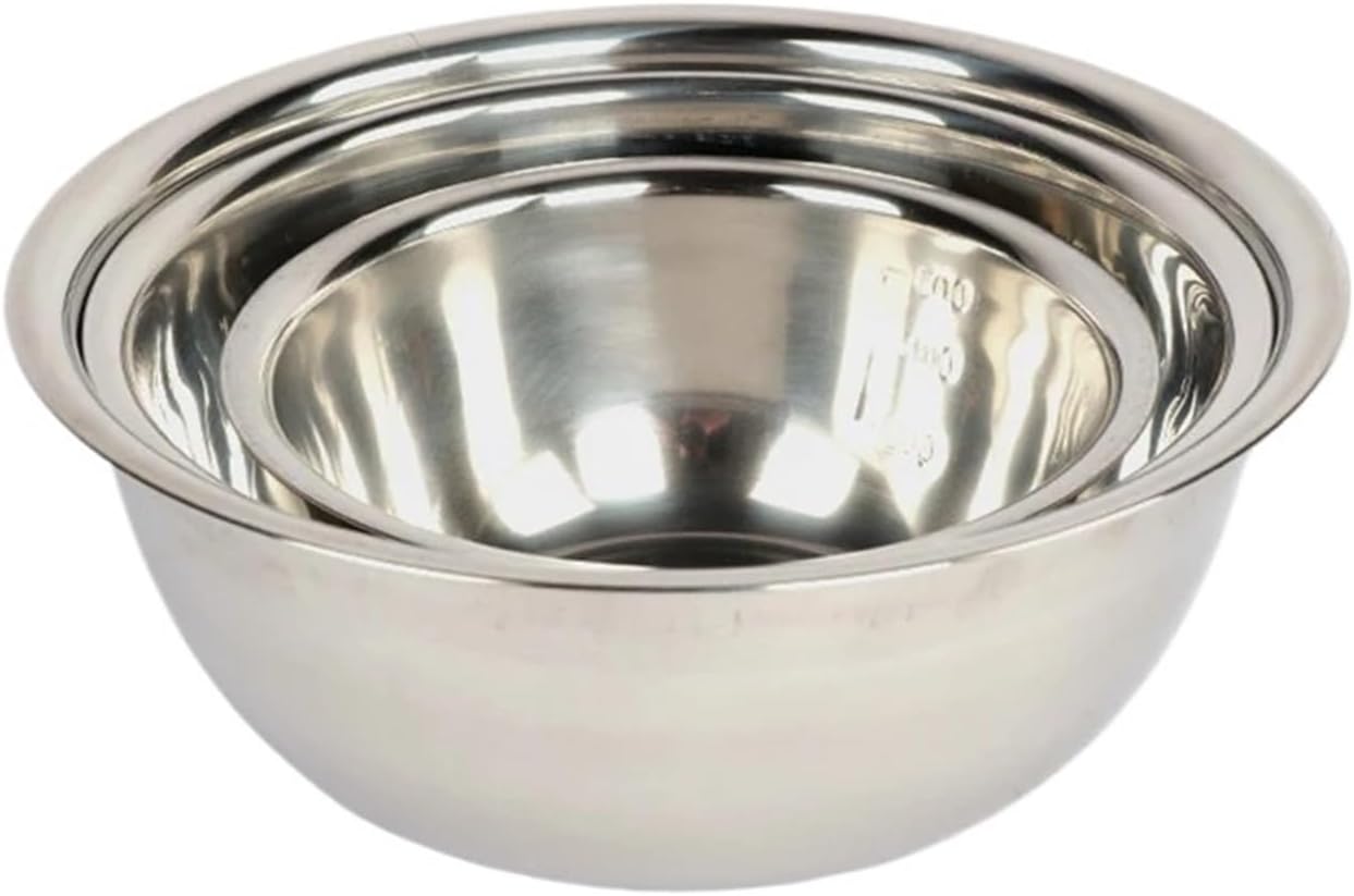 Compatible For Scaled Mixing Bowl Stainless Steel Whisking For Cooking Baking Container Kitchen Supplies 16Cm/20Cm(1600ml)