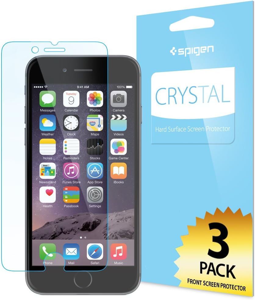 Spigen Crystal Clear iPhone 6 Screen Protector with Crystal Film 3 Pack for iPhone 6