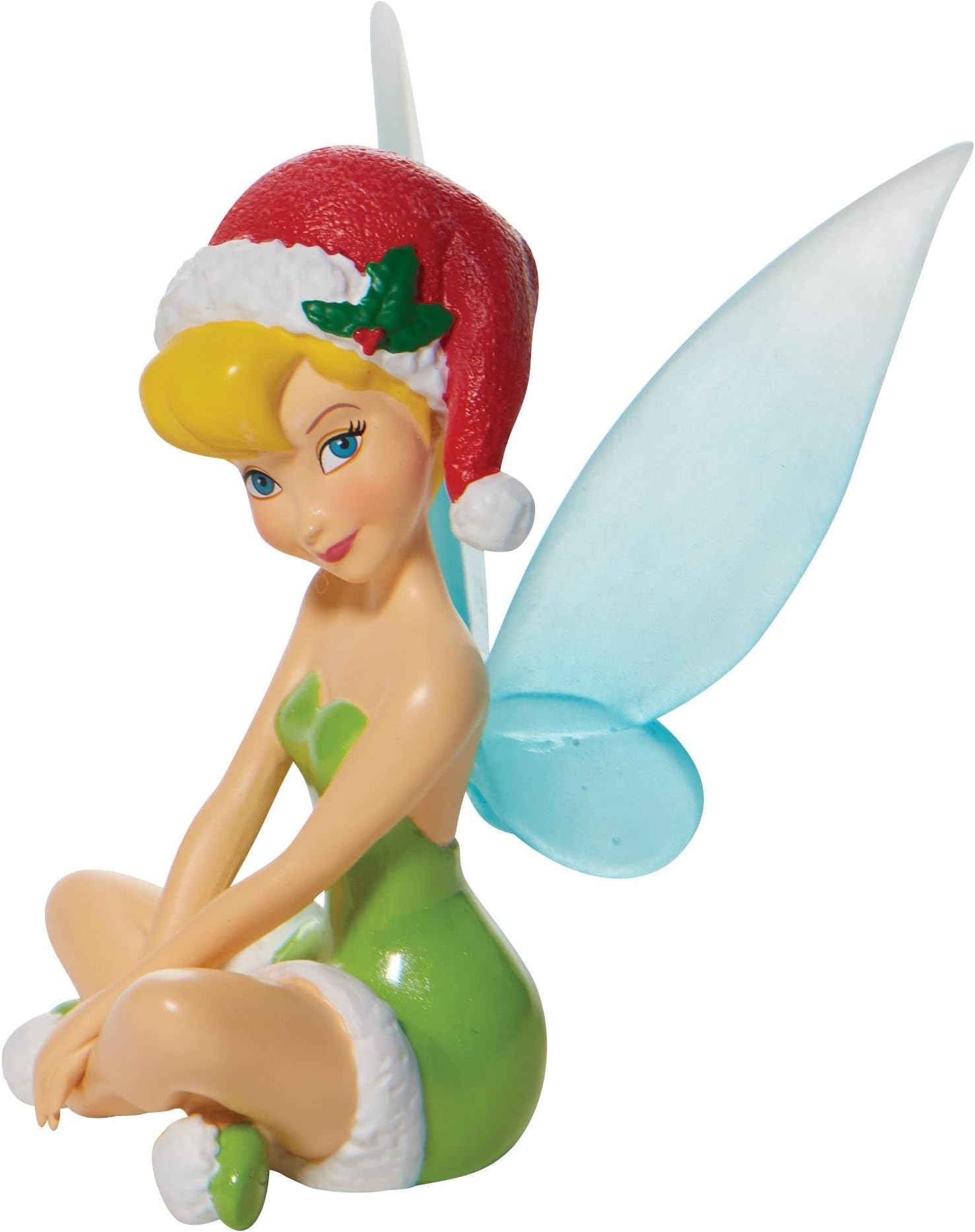 Department 56 Disney Tinker Bell Holiday Santa Hat Miniature Figurine, 3.25 Inch, Multicolor