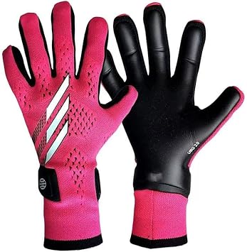 PLbSe Soccer Goalkeeper Gloves Goalie Training Gloves Strong Grip Anti-Slip and Breathable for Adults and Children Pink,9
