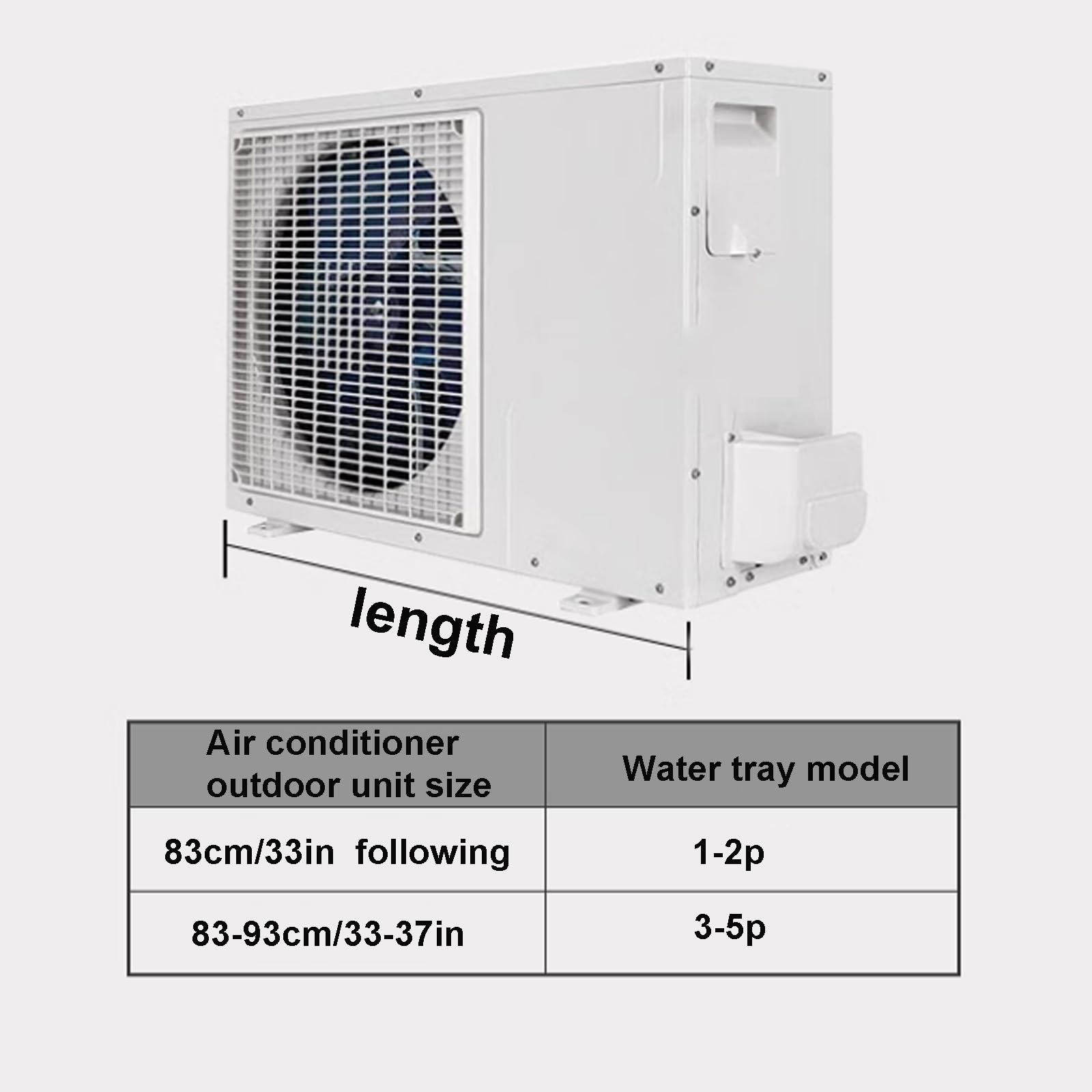 Genérico Bandeja de Drenaje de plástico portátil Grande para Goteo de Aire Acondicionado con Manguera y Abrazadera, fácil instalación, Ideal para Aires acondicionados Split Interiores/Exteriores, pre
