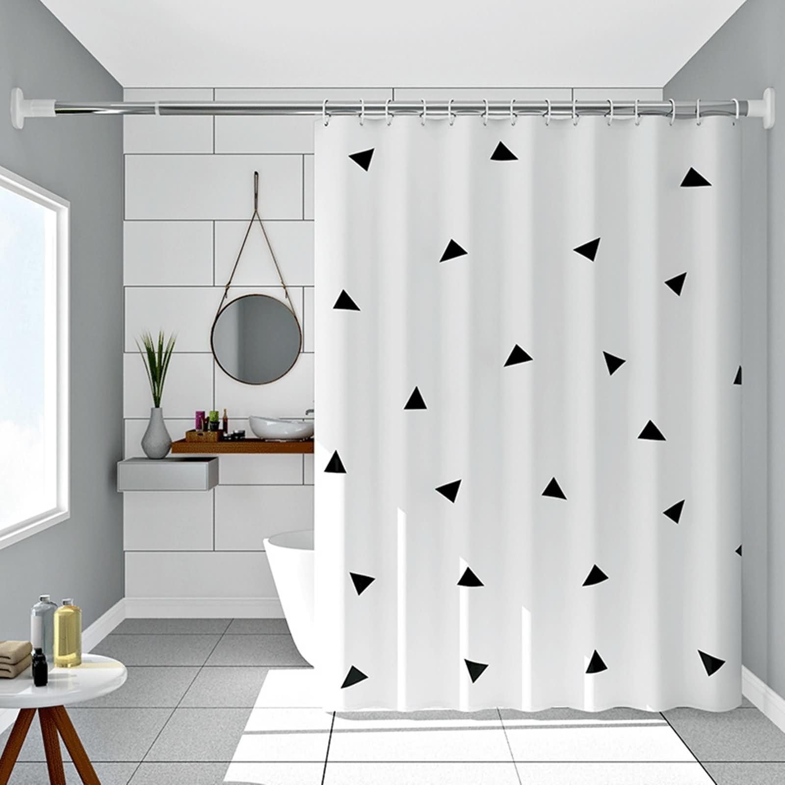 Rideau De Douche 100 X 180 Ourlet Lesté Et Anti-moisissure Et